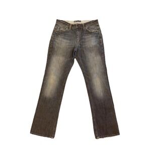 Mavi Jeans Mens 32x30 Blue Medium Wash Lucas Straight Fit Distressed Denim